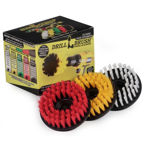 Drill Brush Power Scrubber By Useful Products 5 in W 5 in L Brush, Variety 5in-S-RWY-H-DB - main